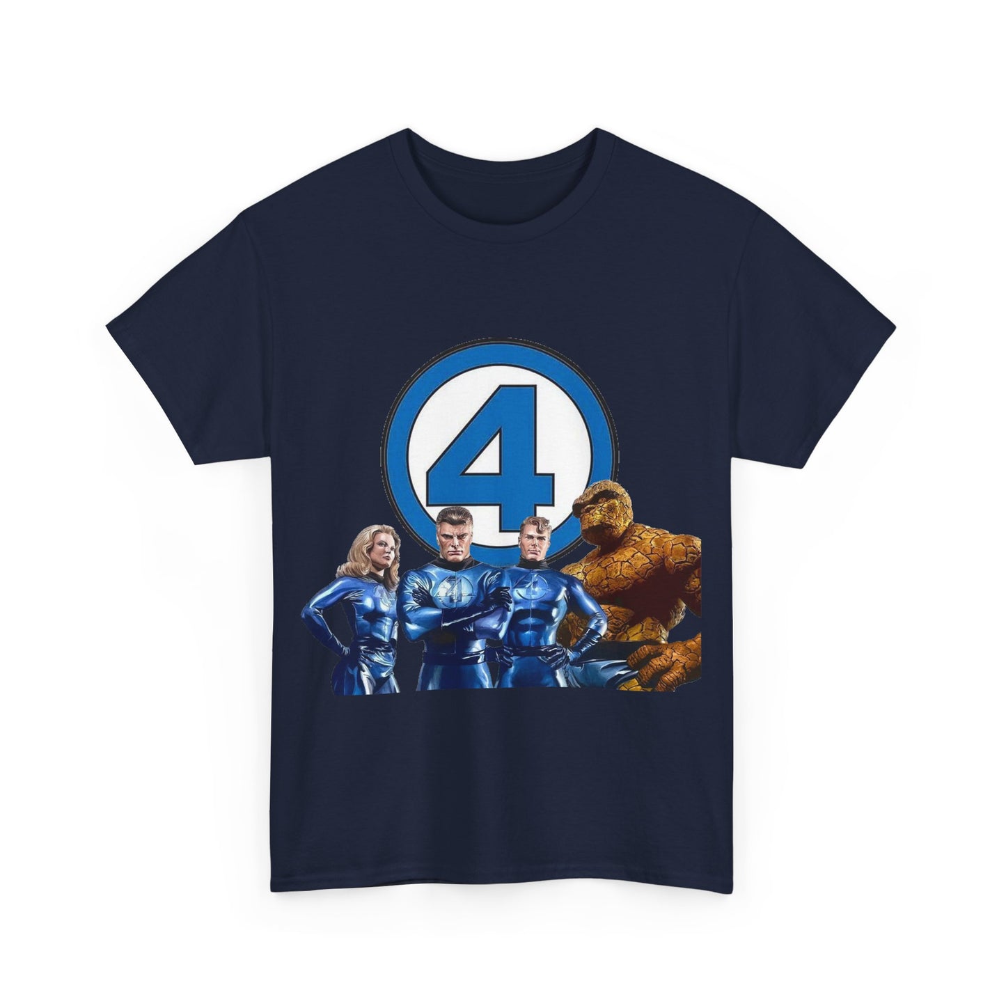 Fantastic Four T-Shirt - Alex Ross Art - 2025 MCU Movie - Iconic Marvel Comics Characters - Human Torch, Invisible Woman, The Thing, Reed Richards