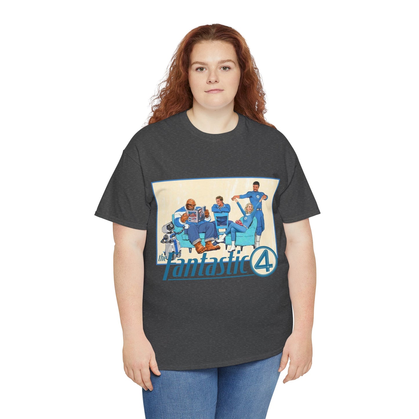 Fantastic Four T-Shirt - 2025 MCU Movie - Reed Richards, Invisible Woman, Thing, Human Torch - Marvel Comics Characters