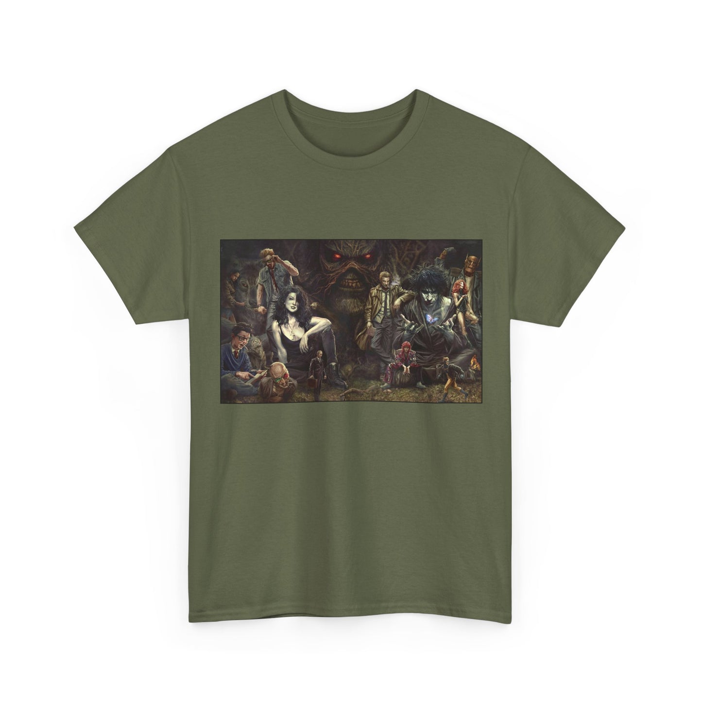 Vertigo Poster T-Shirt - Lee Bermejo Art - Swamp Thing, Sandman, Death, Spider Jerusalem, Shade - DC Comics