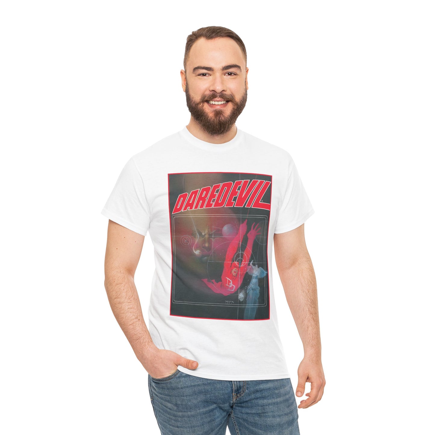 Daredevil T-Shirt - Bill Sienkiewicz Art - Marvel Graphic Novel Love & War - Vs Kingpin - Frank Miller Story