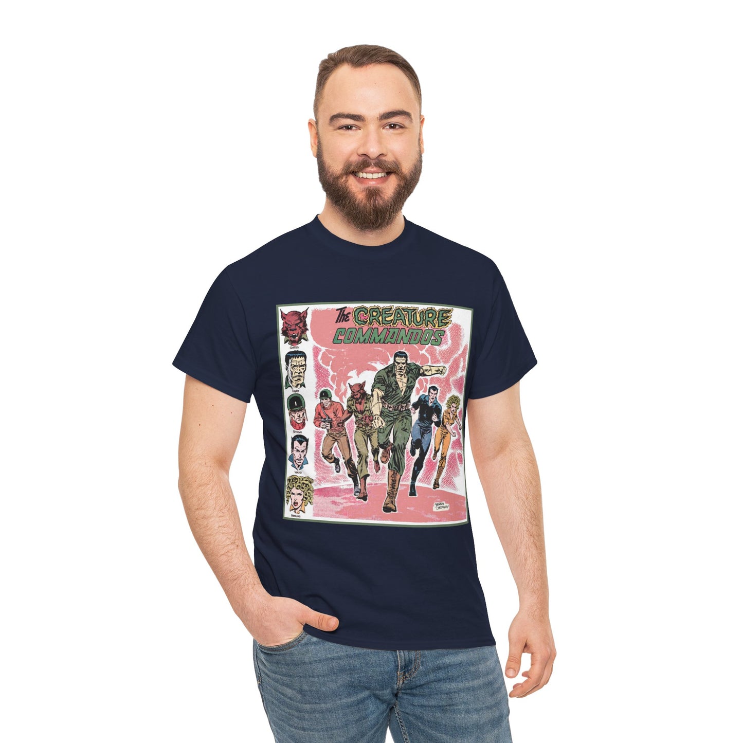 Creature Commandoes T-Shirt - Jerry Ordway Art - Medusa, Velcro, Shrieve - DC Comics Who's Who Art - Inspiration for James Gunn Series