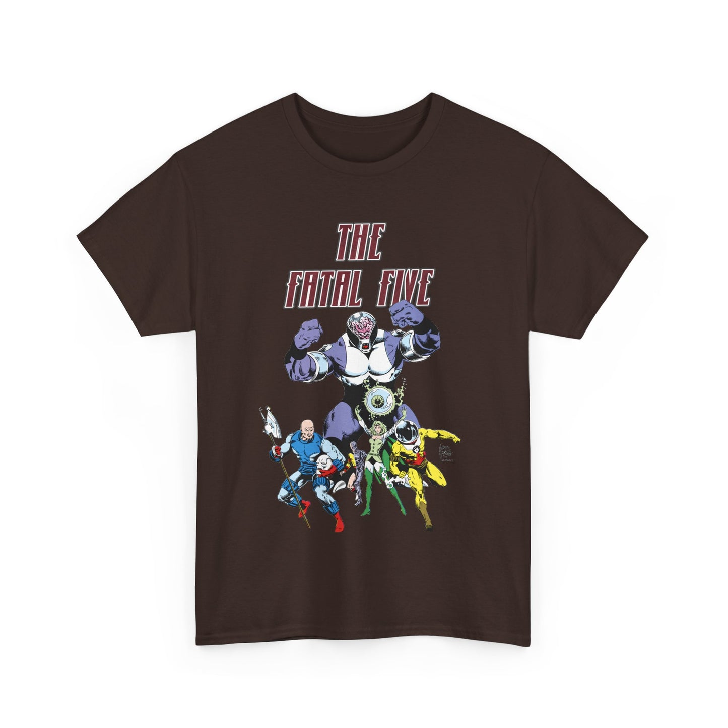 Fatal Five T-Shirt - Legion of Super-Heroes Villains - DC Comics LOSH - Validus, Emerald Empress