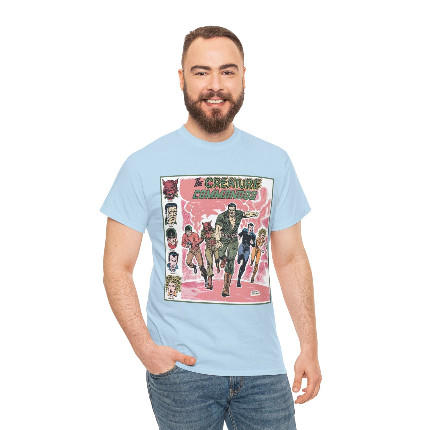 Creature Commandoes T-Shirt - Jerry Ordway Art - Medusa, Velcro, Shrieve - DC Comics Who's Who Art - Inspiration for James Gunn Series