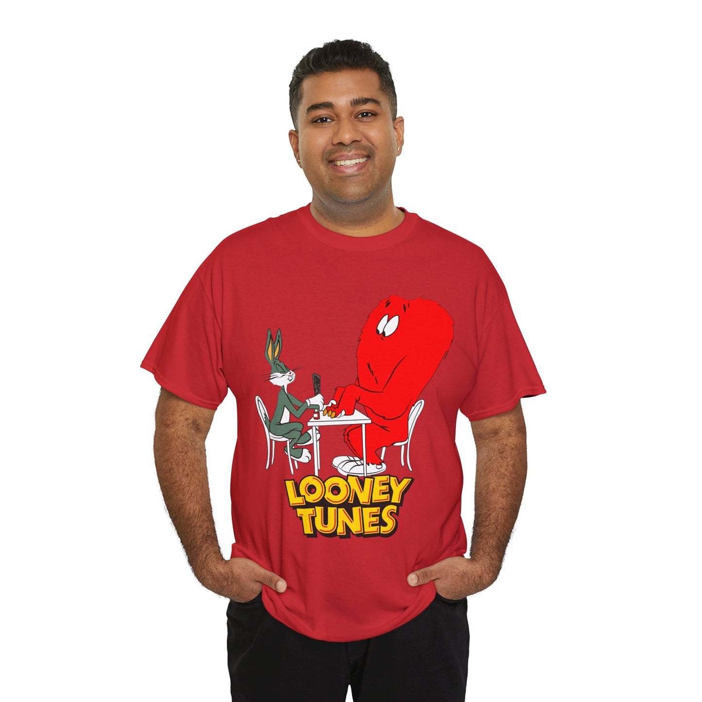 Bugs Bunny & Gossamer T-Shirt - Looney Tunes Cartoon - Popular Halloween Monster Getting a Manicure - Funny, Humorous Image