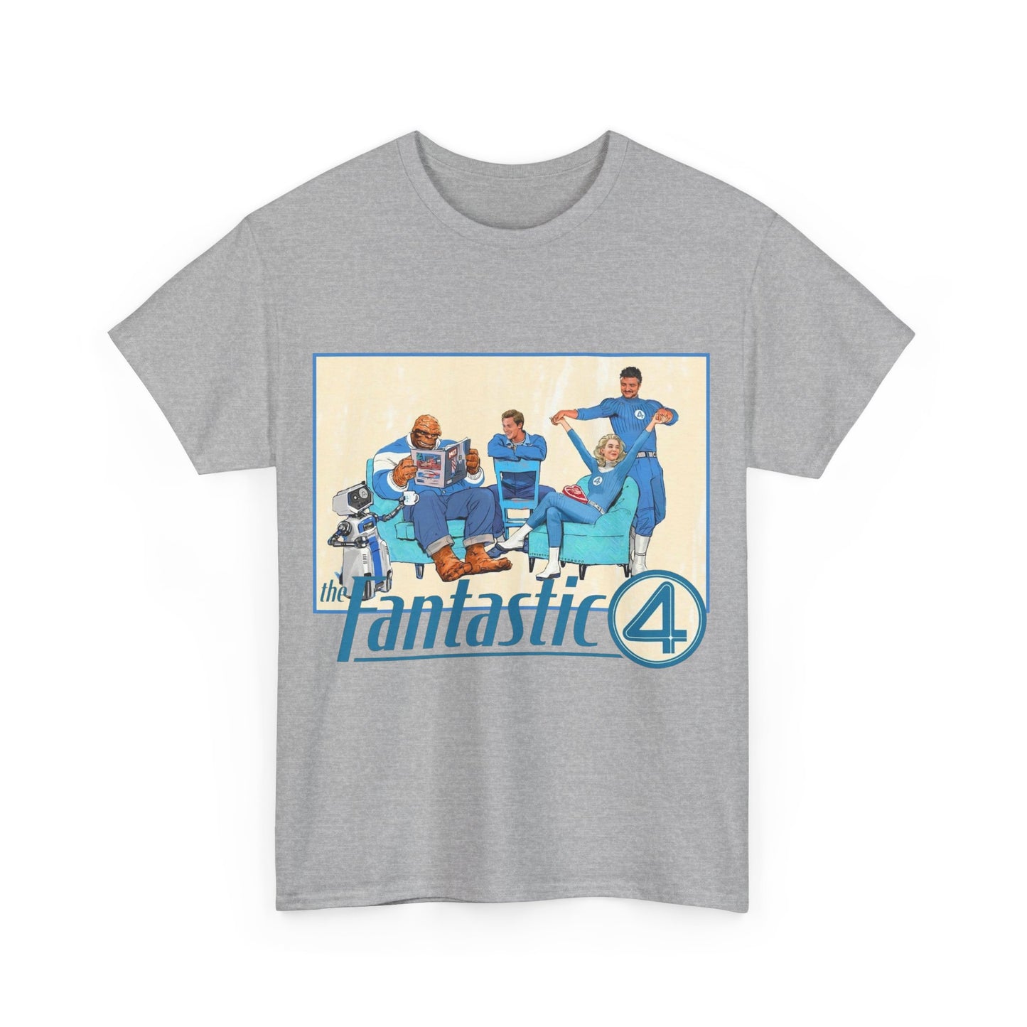 Fantastic Four T-Shirt - 2025 MCU Movie - Reed Richards, Invisible Woman, Thing, Human Torch - Marvel Comics Characters