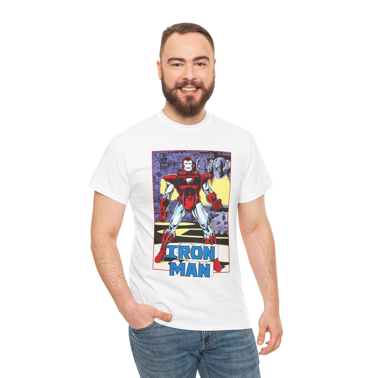 Iron Man T-Shirt - Tony Stark, Stark Industries - Silver Centurion Armor - Marvel Comics