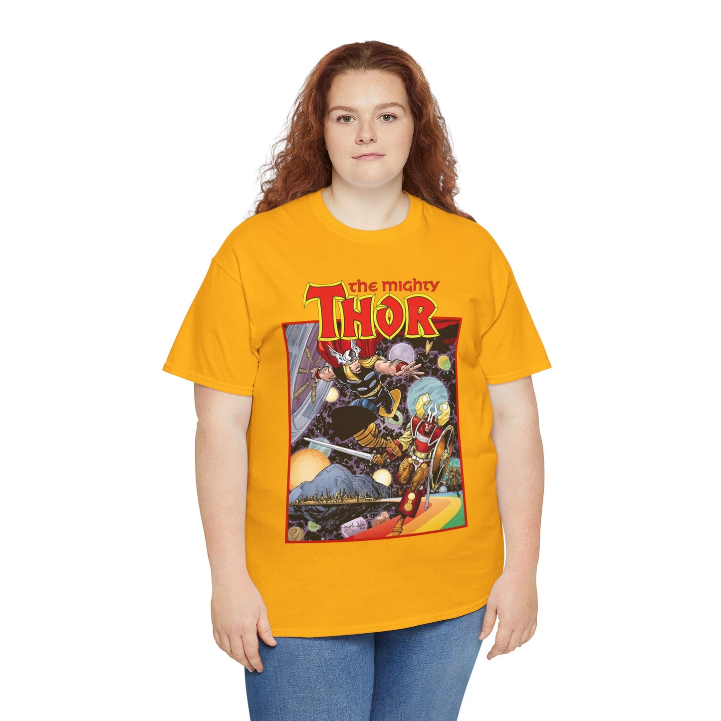 Mighty Thor T-Shirt - Walt Simonson Art - Asgard, Bifröst - God of Thunder - Marvel Comics