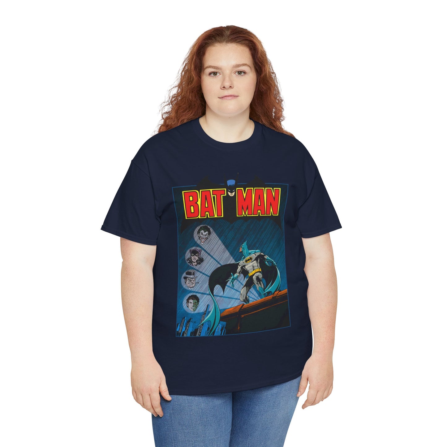 Batman T-Shirt - DC Comics - Catwoman, Joker, Two-Face, Penguin - Bronze Age Art - Gotham City