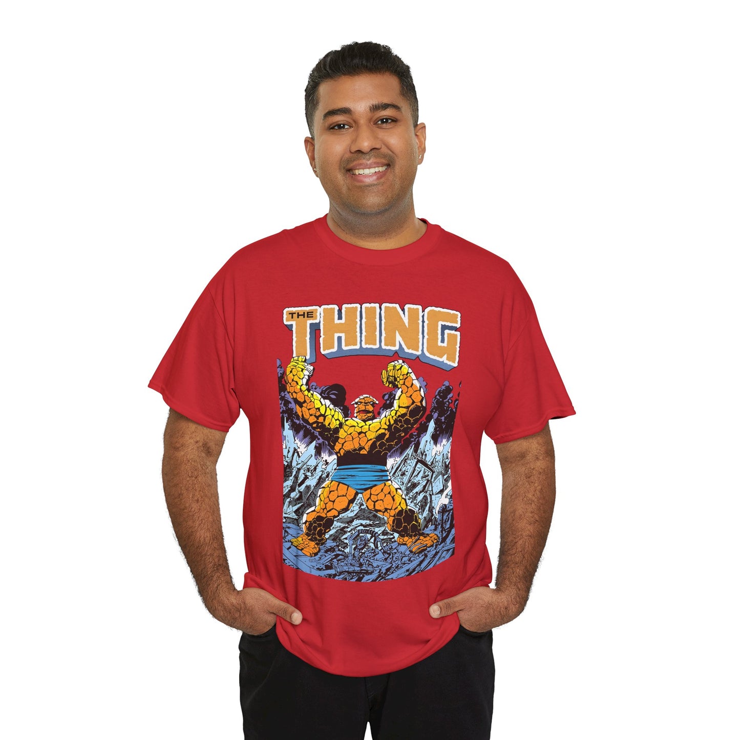 The Thing T-Shirt - John Byrne Art - Member of the Fantastic Four - Marvel Comics 1980s - Ben Grimm