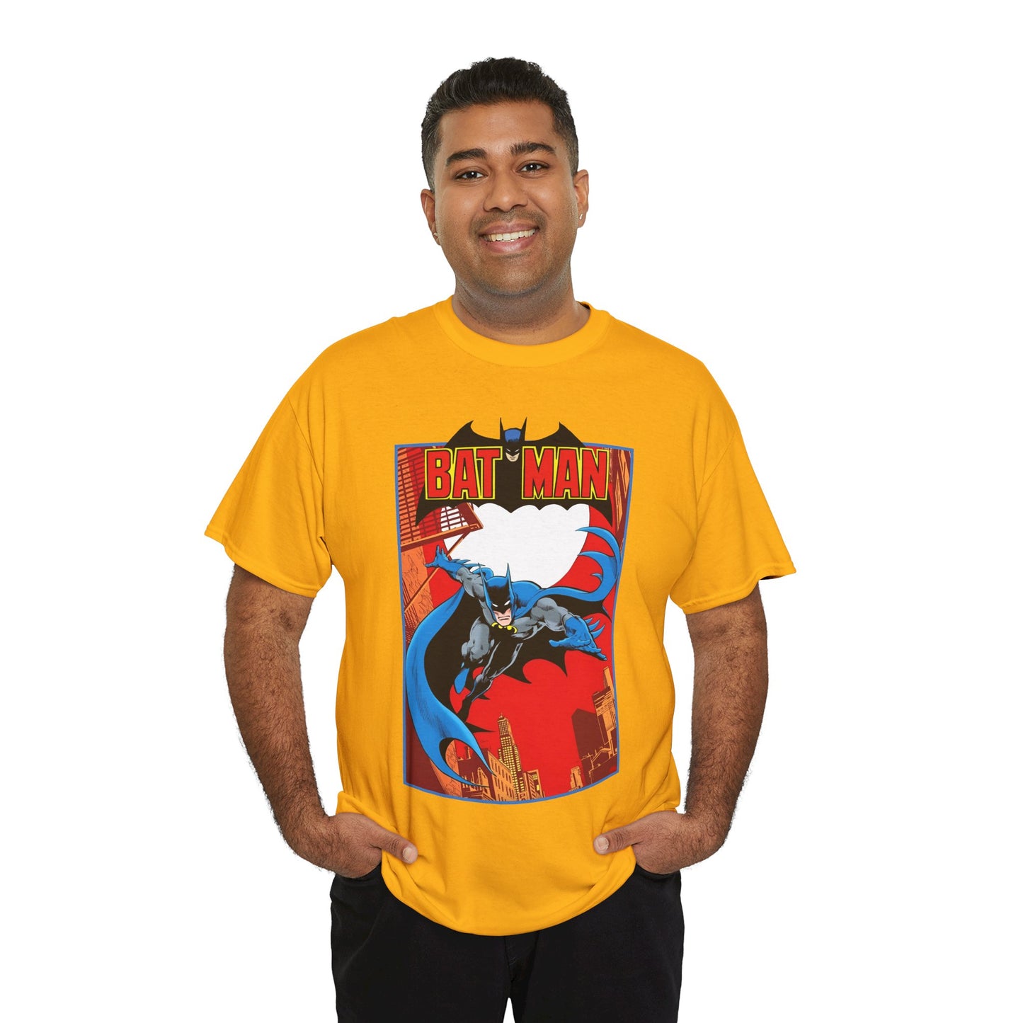 Batman T-Shirt - Jim Aparo Art - Untold Tales Cover - DC Comics Bronze Age - Batman Flying in Front of the Moon - Caped Crusader, Gotham City