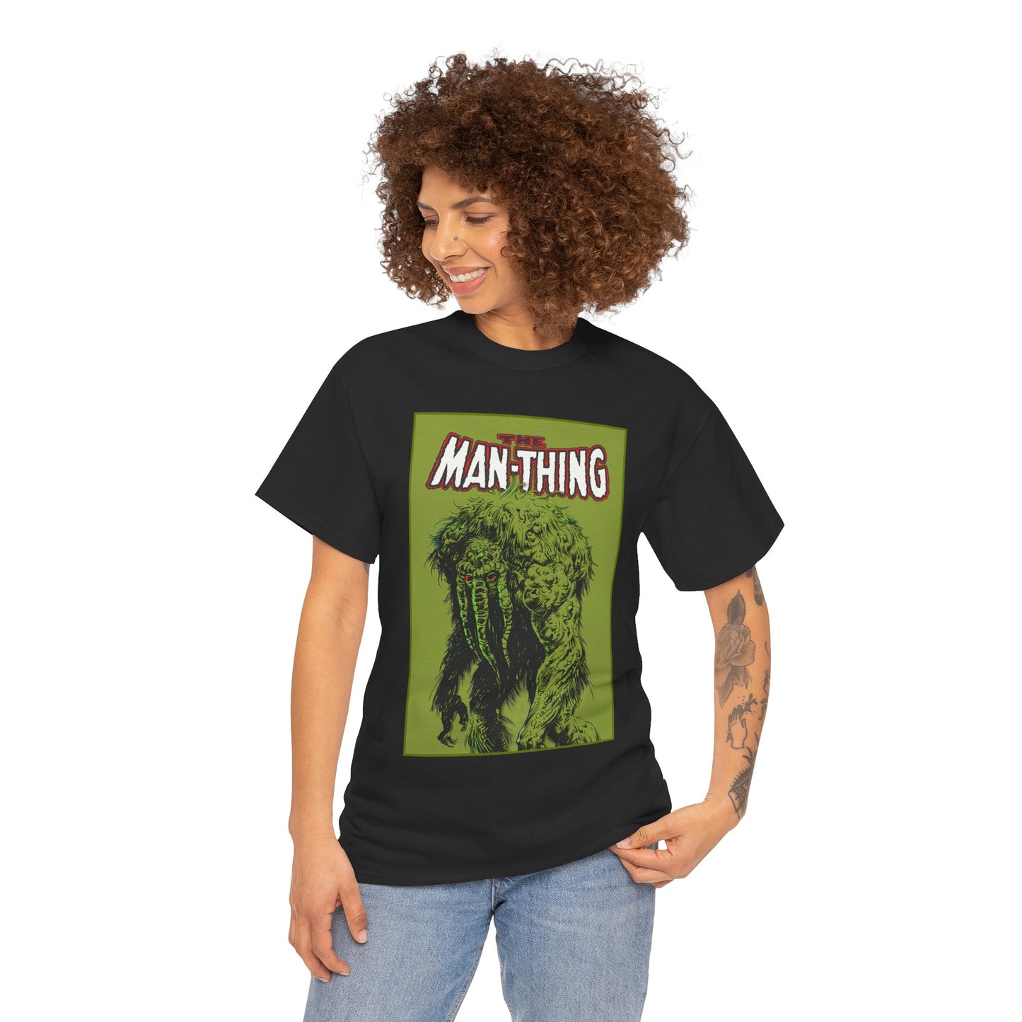 Man-Thing T-Shirt - Marvel Comics - Whatever Knows Fear Burns At The Touch - Swamp Monster