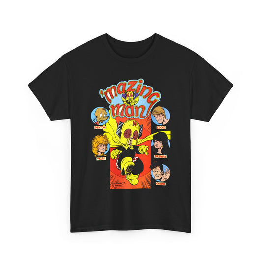 'Mazing Man T-Shirt - DeStefano & Kesel Art - Funny 1980s Comic Series - DC Comics
