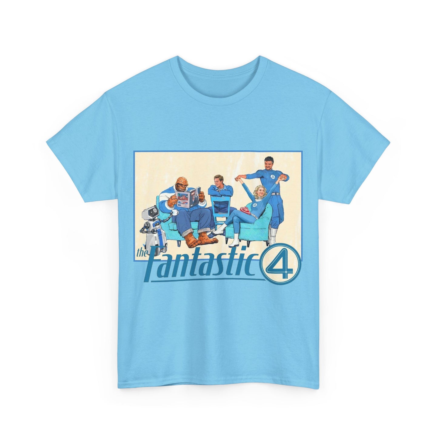 Fantastic Four T-Shirt - 2025 MCU Movie - Reed Richards, Invisible Woman, Thing, Human Torch - Marvel Comics Characters