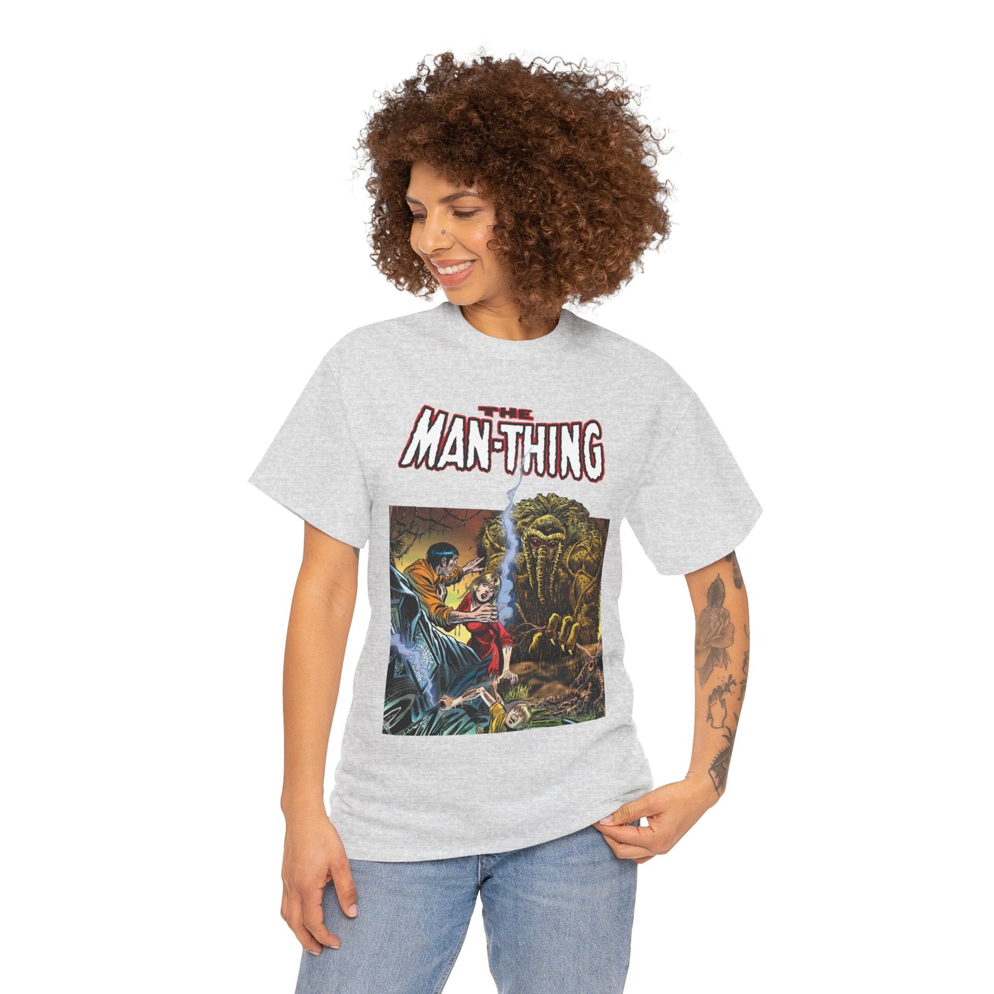 Man-Thing T-Shirt - Adventure into Fear #18 Cover Art - Marvel Comics - Whatever Knows Fear Burns At The Touch - Swamp Monster
