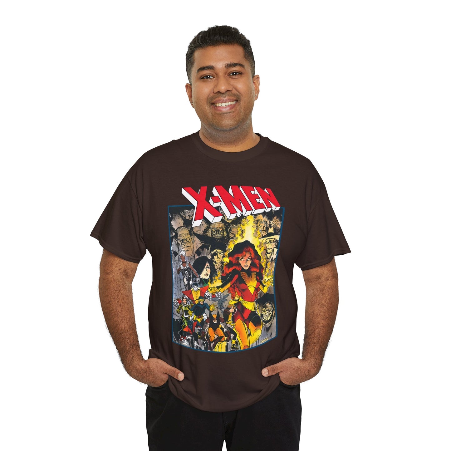 Uncanny X-Men T-Shirt - Arthur Adams Art - Dark Phoenix: From the Ashes Story - Storm, Cyclops, Wolverine, Rogue, Colossus, Nightcrawler - Marvel Comics