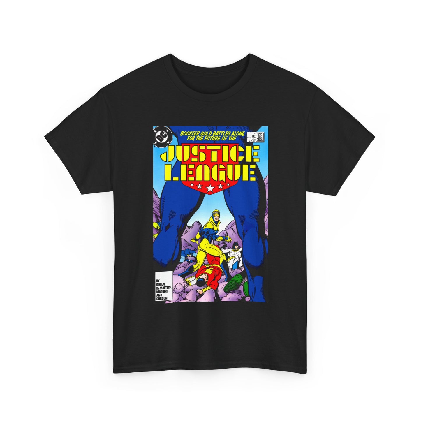 Justice League T-Shirt - Kevin Maguire Art - Booster Gold - DC Comics