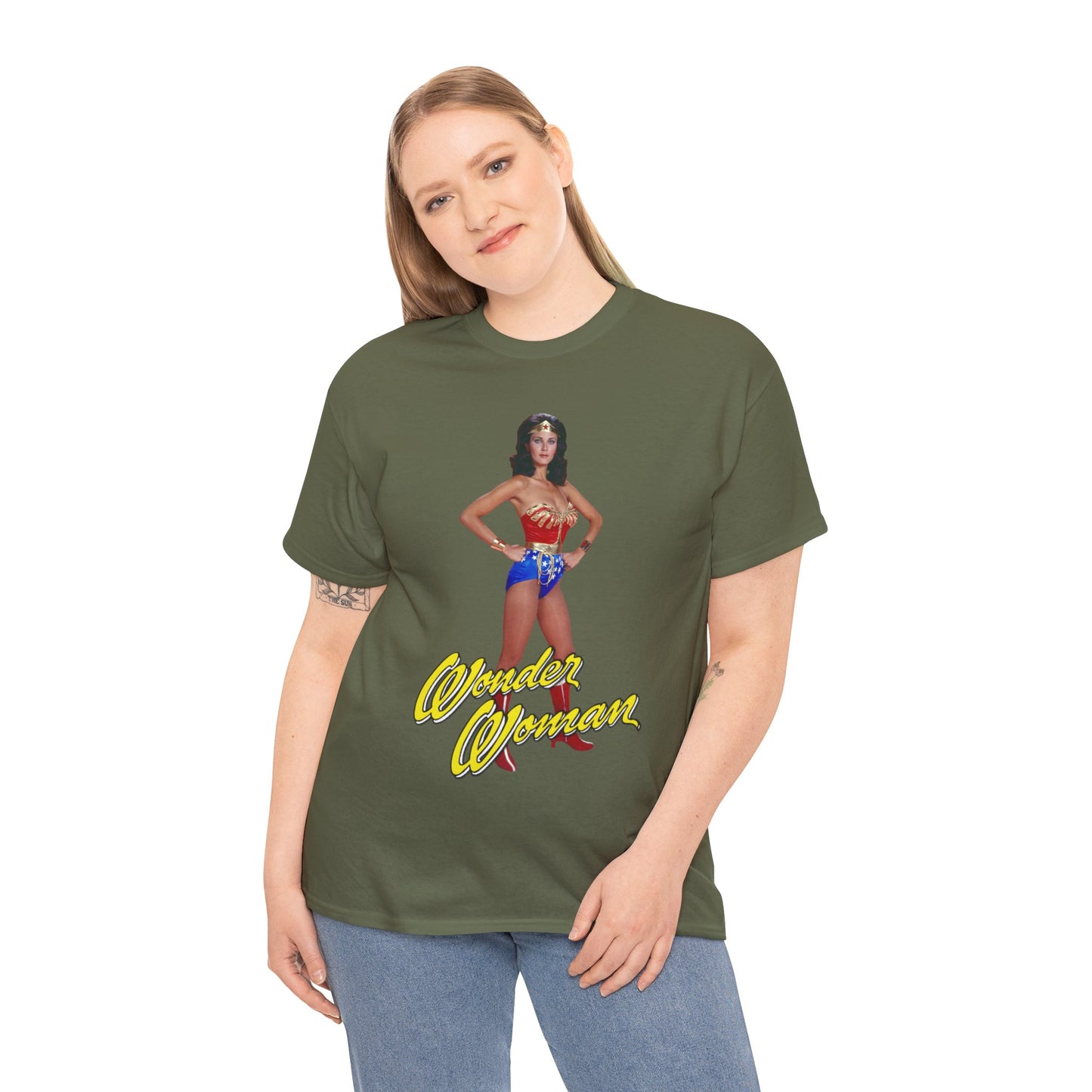 Wonder Woman T-Shirt - Lynda Carter - Popular 1970s CBS TV Show - DC Comics Character - Diana Prince, Paradise Island