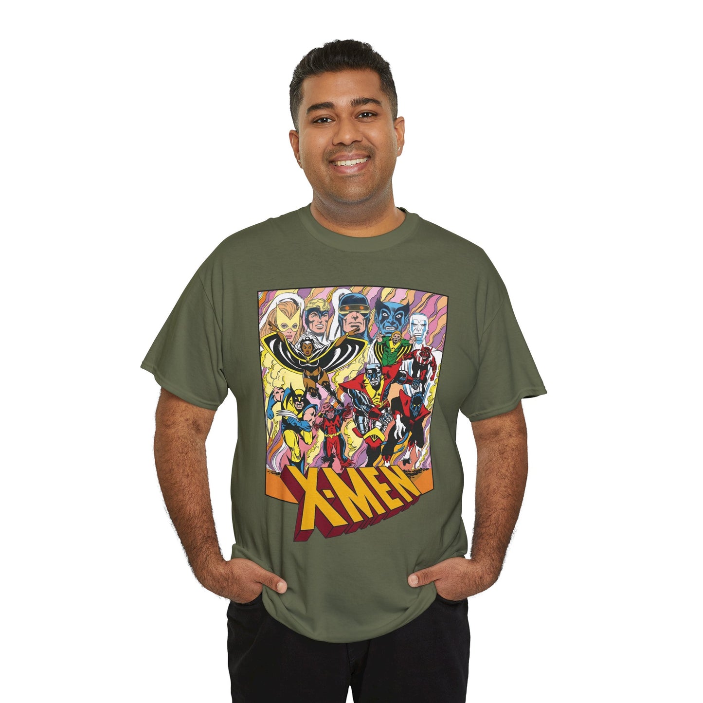 Uncanny X-Men T-Shirt - Dave Cockrum Art - Cyclops, Nightcrawler, Storm, Wolverine, Thunderbird - Marvel Comics