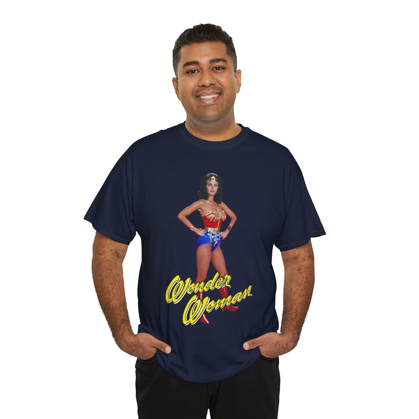 Wonder Woman T-Shirt - Lynda Carter - Popular 1970s CBS TV Show - DC Comics Character - Diana Prince, Paradise Island