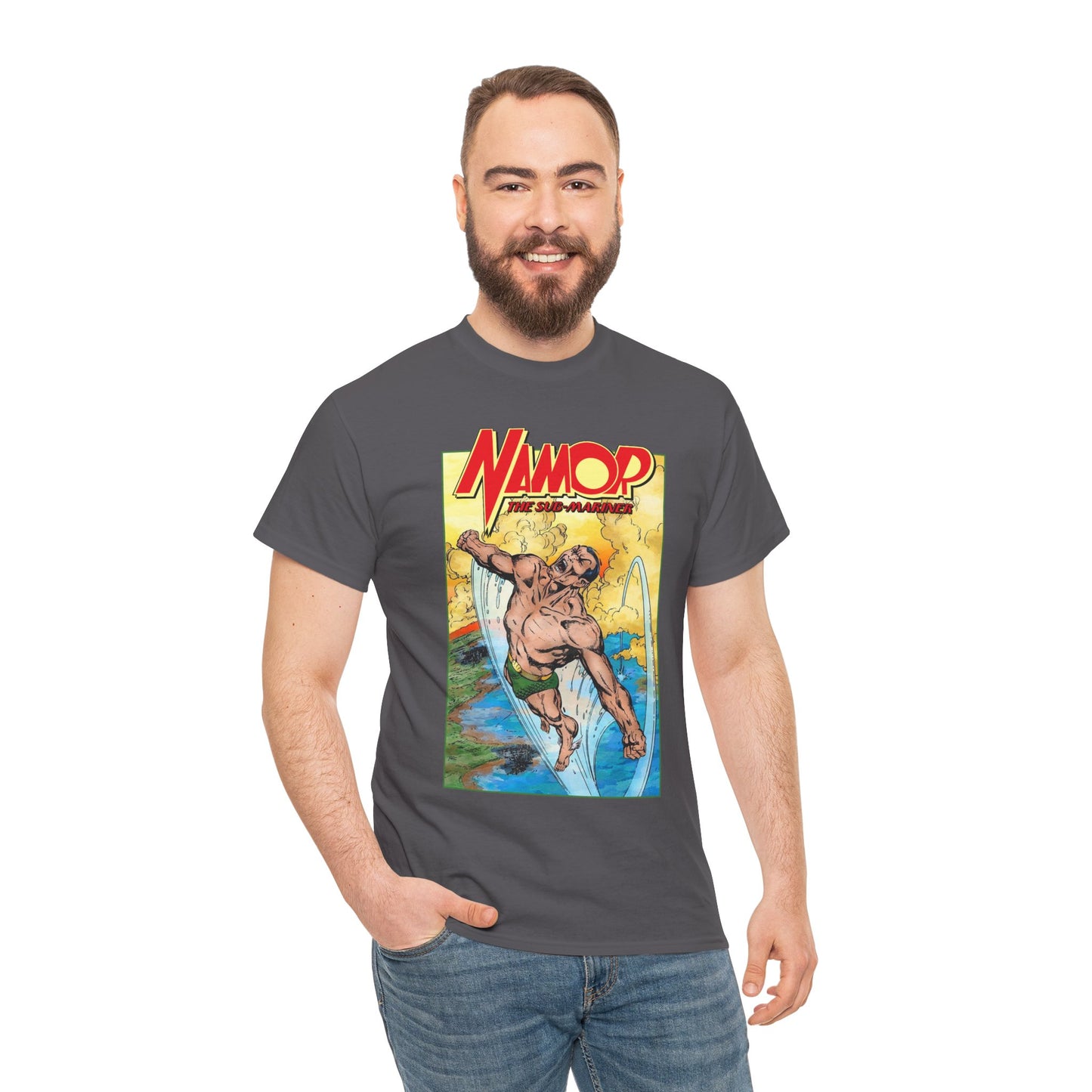 Namor T-Shirt - John Byrne Art - The Sub-Mariner - Marvel Comics 1980s Series - King of Atlantis