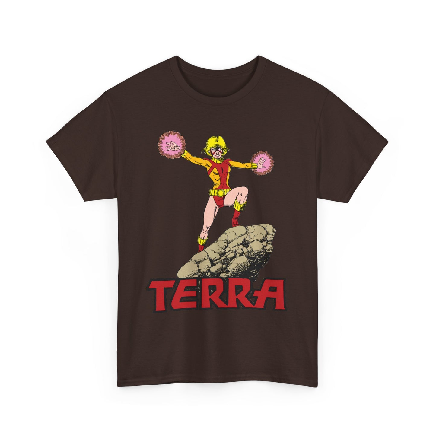 Terra T-Shirt - George Perez Art - - New Teen Titans & Traitor - Judas Contract - Tara Markov, Sister to Geo-Force - Deathstroke Ally - DC Comics