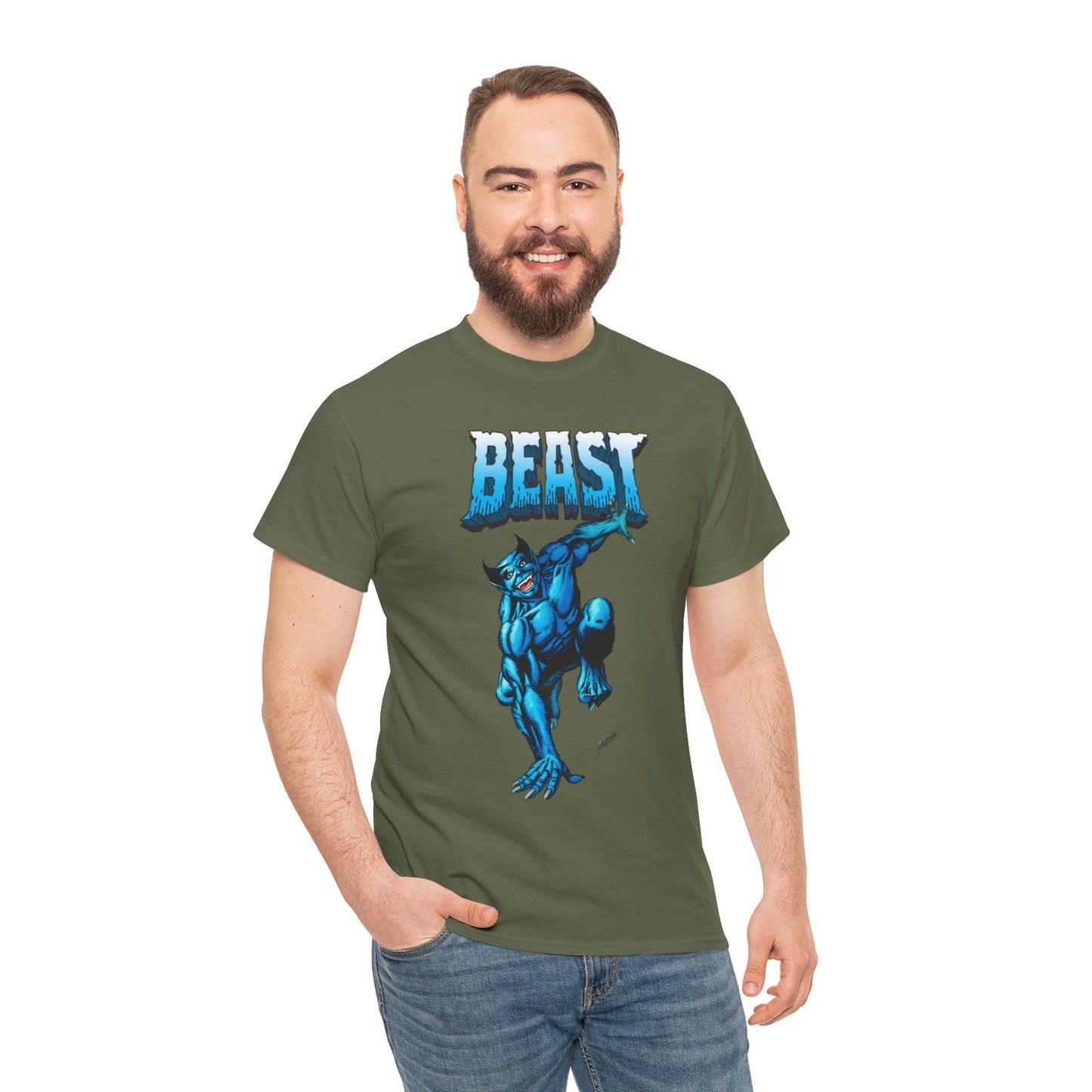 Beast T-Shirt - George Perez Art - Avengers, X-Men Member - Hank McCoy - Marvel Comics