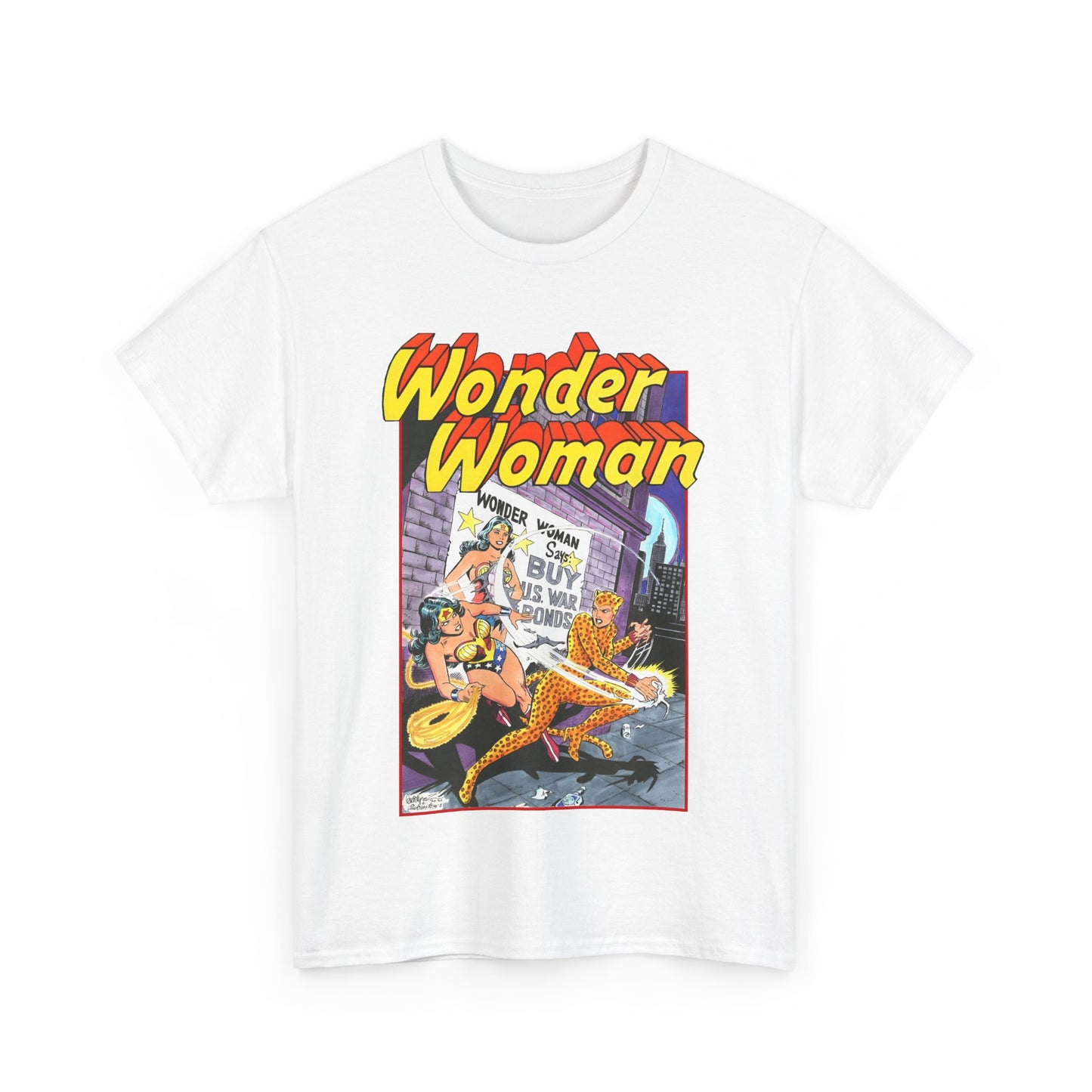 Wonder Woman T-Shirt - José Luis García-López Art - Vs The Cheetah - Classic Bronze Age Art - DC Comics