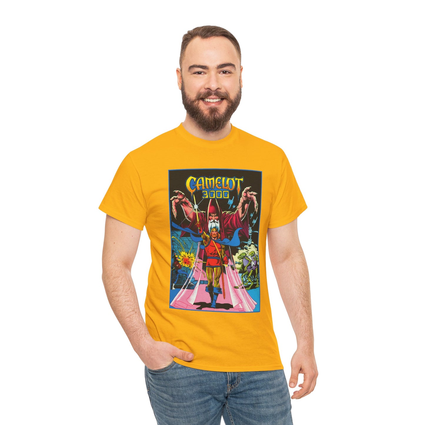 Camelot 3000 T-Shirt - Brian Bolland Art - DC Comics - King Charles, Merlyn - 1980s Sci-Fi Mini-Series