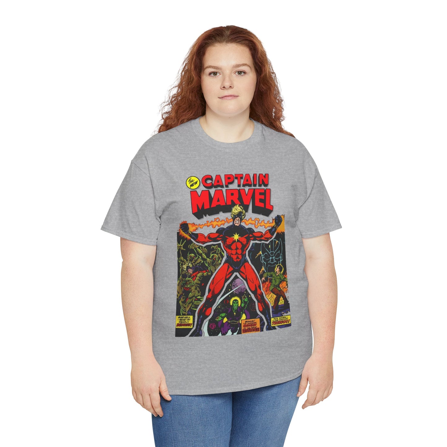 Captain Marvel T-Shirt - Jim Starlin Art - Thanos - Drax the Destroyer - Issue #32 Cover Art