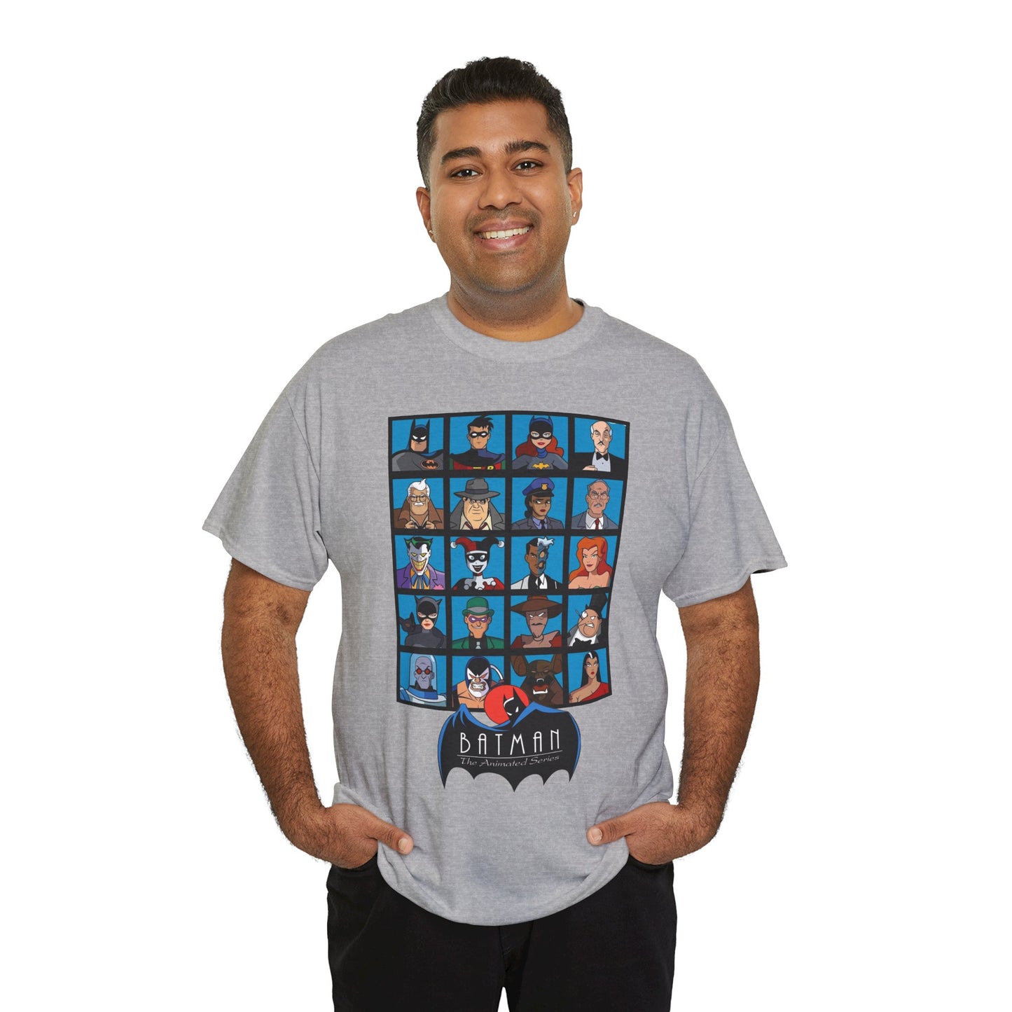 Batman T-Shirt - Animated Series - Harley Quinn, Batgirl, Joker, Bane, Robin, Two-Face, Catwoman, Riddler - Classic TV Cartoon Series