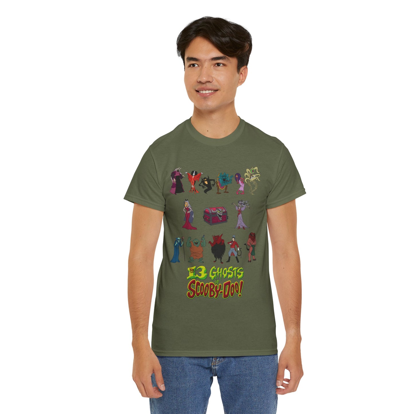 13 Ghosts of Scooby-Doo T-Shirt - Hanna-Barbera Saturday Morning Cartoon - Chest of Demons - Maldor, Queen Morbidia, Reflector Specter