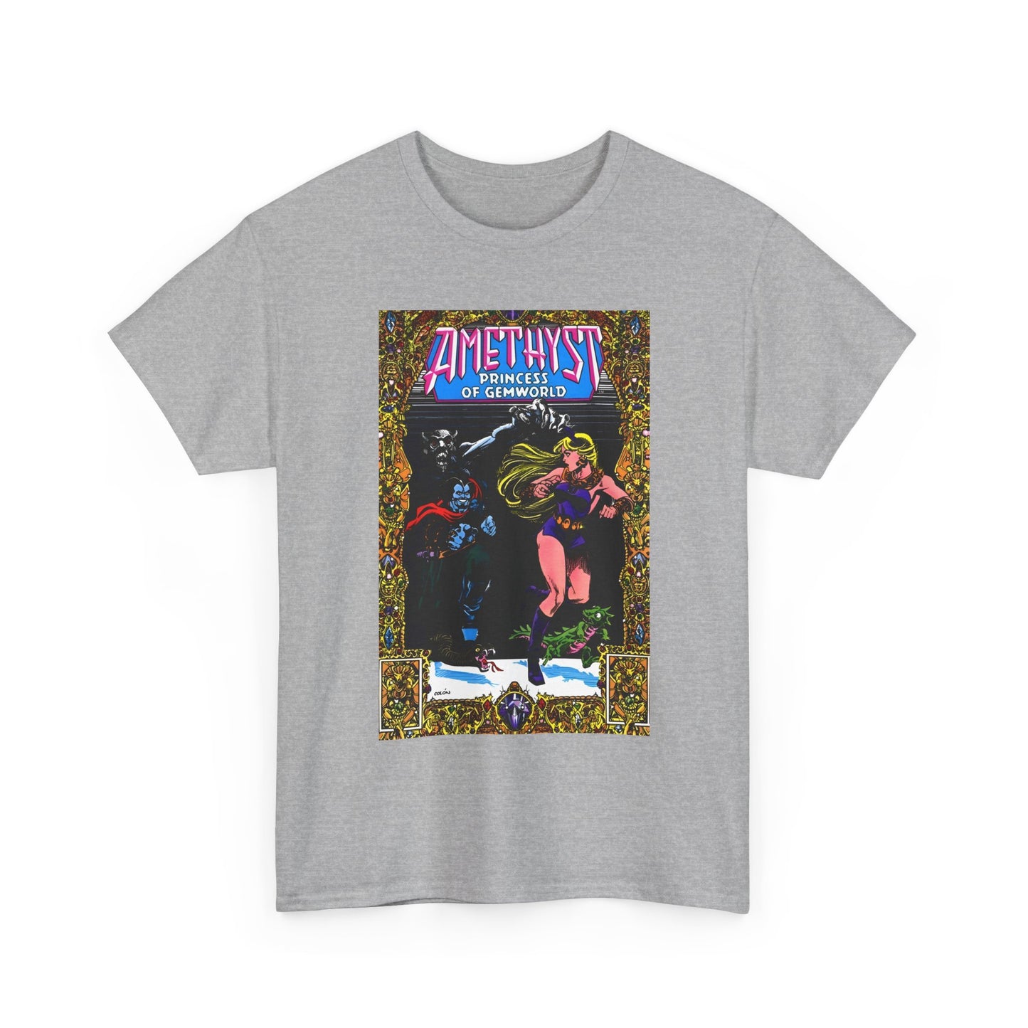Amethyst Princess of Gemworld T-Shirt - Ernie Colon Art - Bejeweled Cover - Dark Opal - DC Comics
