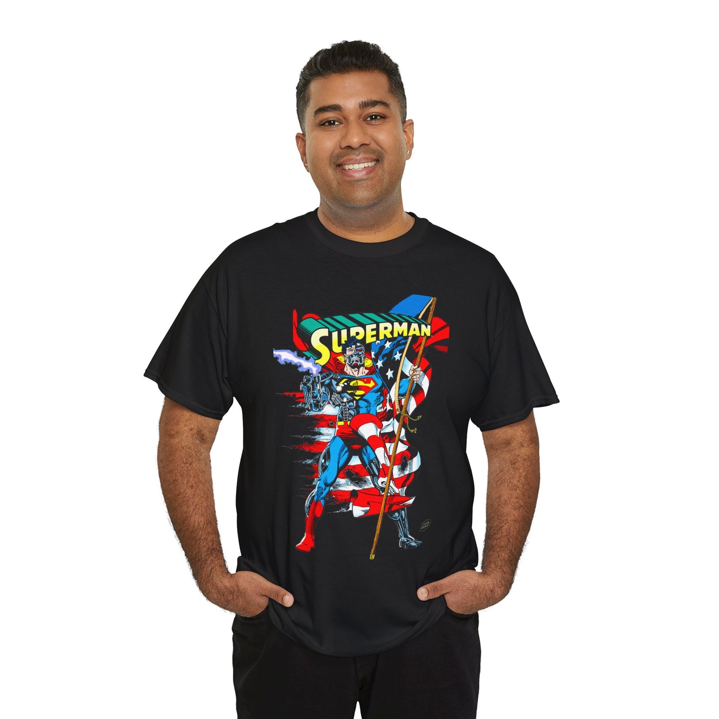 Cyborg Superman T-Shirt - Dan Jurgens Art - Reign of the Supermen Enemy - 1990s Storyline After the Death of Superman - DC Comics
