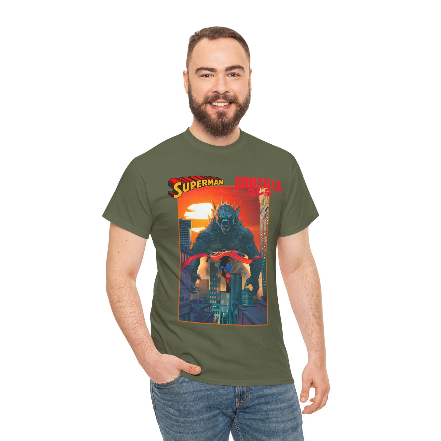 Superman Vs Godzilla T-Shirt - DC Comics - Man of Steel Vs the King of the Monsters