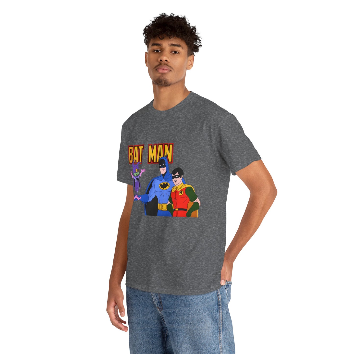 Batman, Robin & Bat-Mite T-Shirt - The New Adventures of Batman - 1970s Filmation DC Cartoon Series - Animated Dark Knight Detective