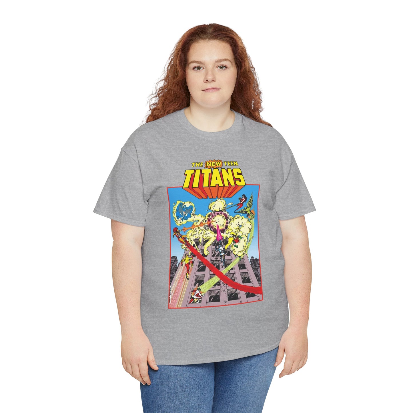 New Teen Titans T-Shirt - George Perez Art - DCCP #26 Preview Cover - Raven, Cyborg, Starfire, Changeling - DC Comics