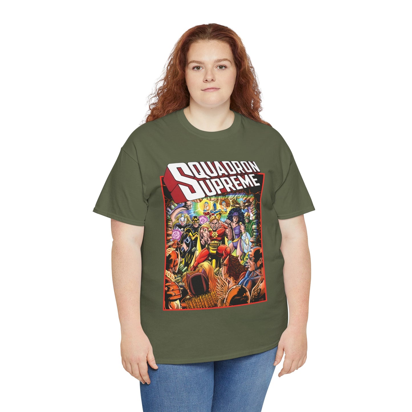 Squadron Supreme T-Shirt - George Perez Art - Hyperion, Nighthawk, Doctor Spectrum, Power Princess, Whizzer - Marvel Comics