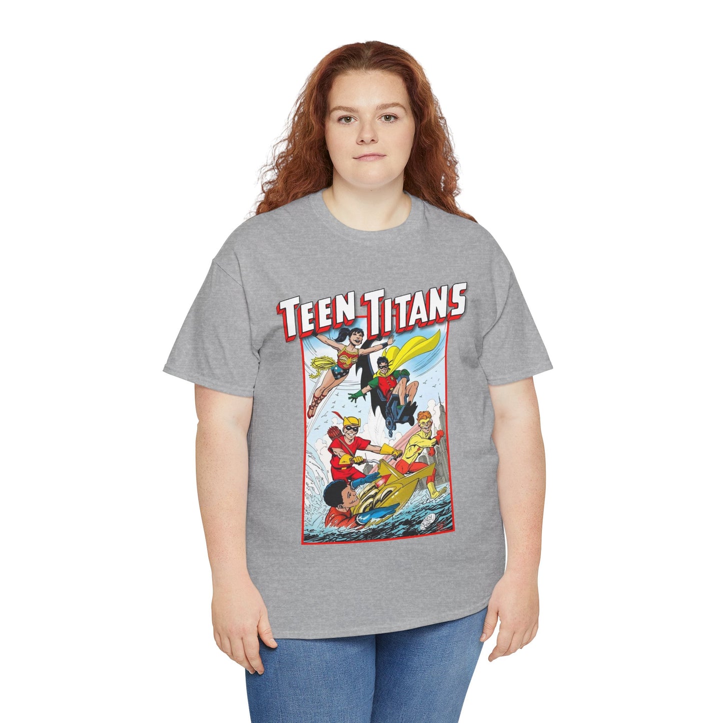 Teen Titans T-Shirt - John Byrne Art - Robin, Wonder Girl, Kid Flash, Speedy, Aqualad - DC Comics