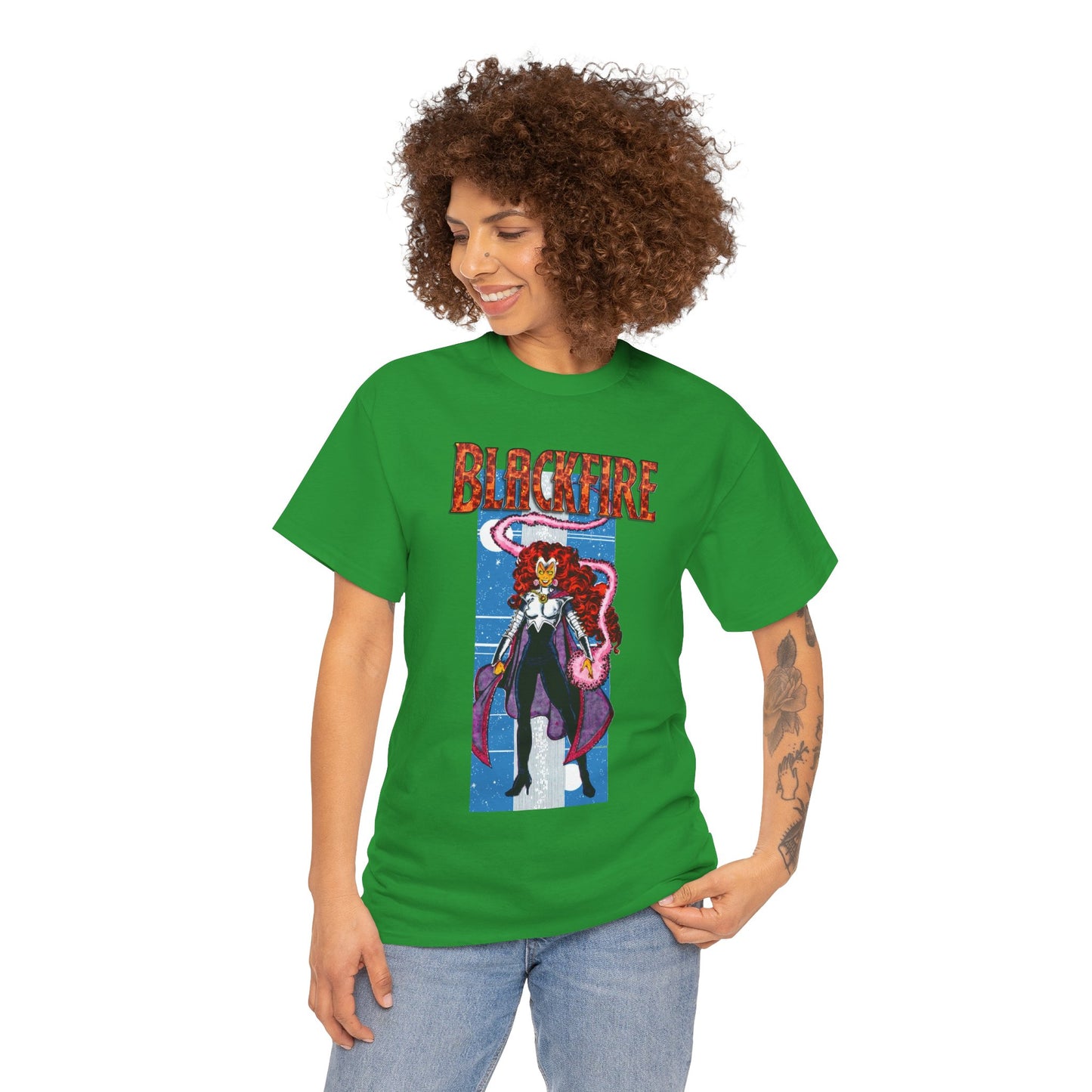 Blackfire T-Shirt - George Perez Art - New Teen Titans Enemy, Starfire's Evil Sister - From Tamaran - DC Comics