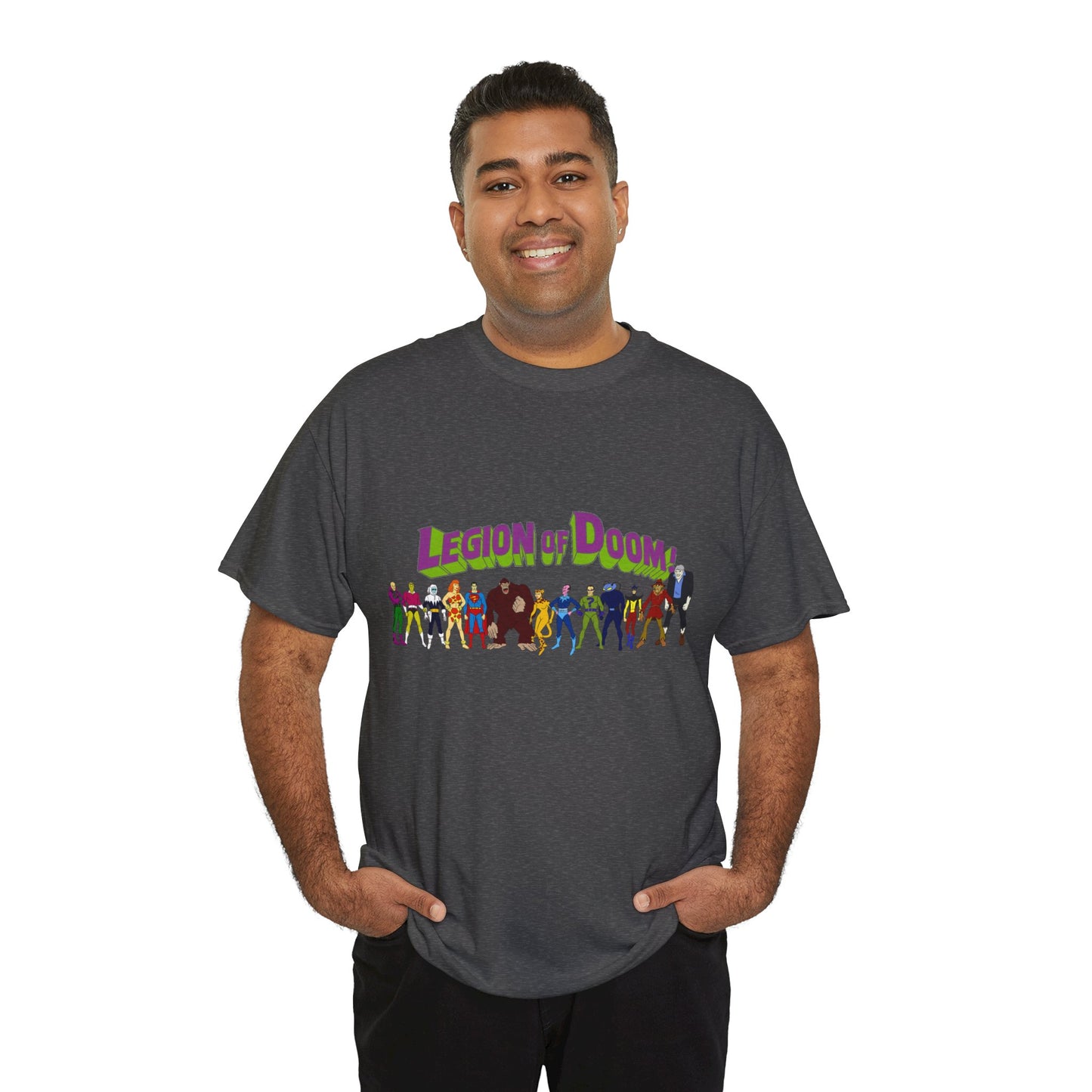 Legion of Doom T-Shirt - Super Friends Villains - Lex Luthor, Giganta, Scarecrow, Grodd, Brainiac, Riddler, Sinestro, Cheetah - Hanna-Barbera Cartoon - Challenge of the Super Friends