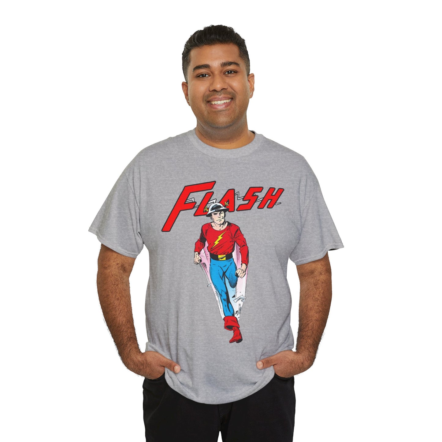 Golden Age Flash T-Shirt - John Byrne Art - Justice Society/JSA Member - Jay Garrick - Speedster