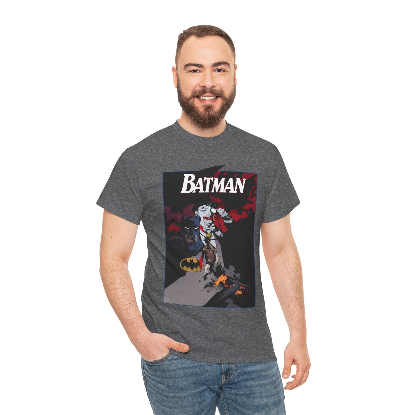 Batman T-Shirt - Mike Mignola Art - Death in the Family Storyline - Joker & Robin (Jason Todd) - DC Comics