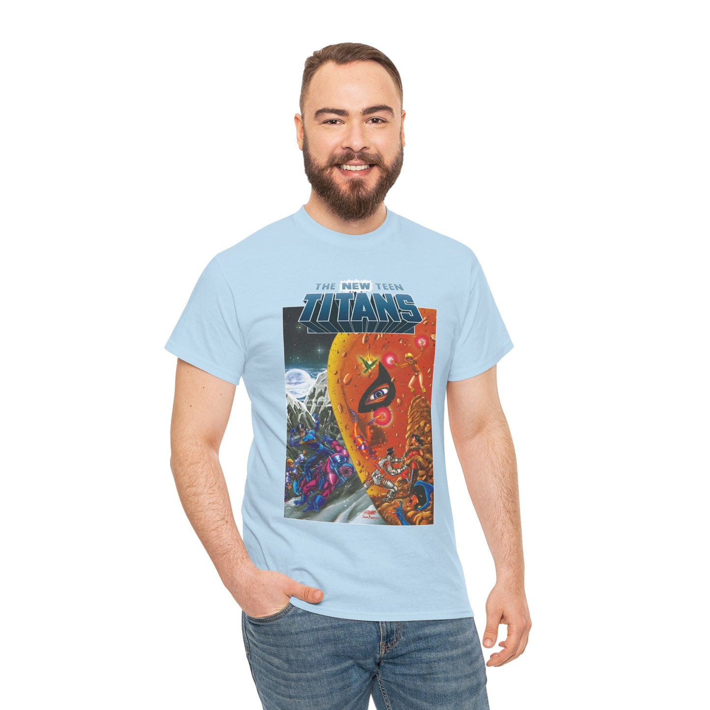 New Teen Titans T-Shirt - George Perez Art - Judas Contract - Deathstroke, Nightwing, Terra, Jericho, Raven, Cyborg, Wonder Girl - DC Comics