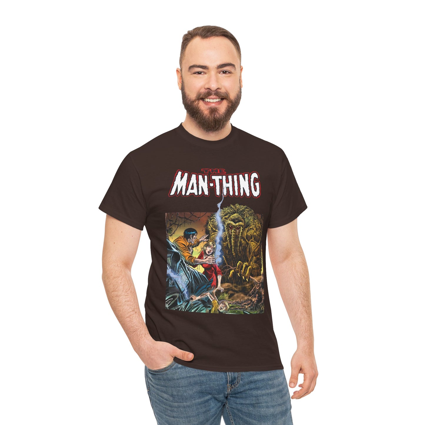 Man-Thing T-Shirt - Adventure into Fear #18 Cover Art - Marvel Comics - Whatever Knows Fear Burns At The Touch - Swamp Monster