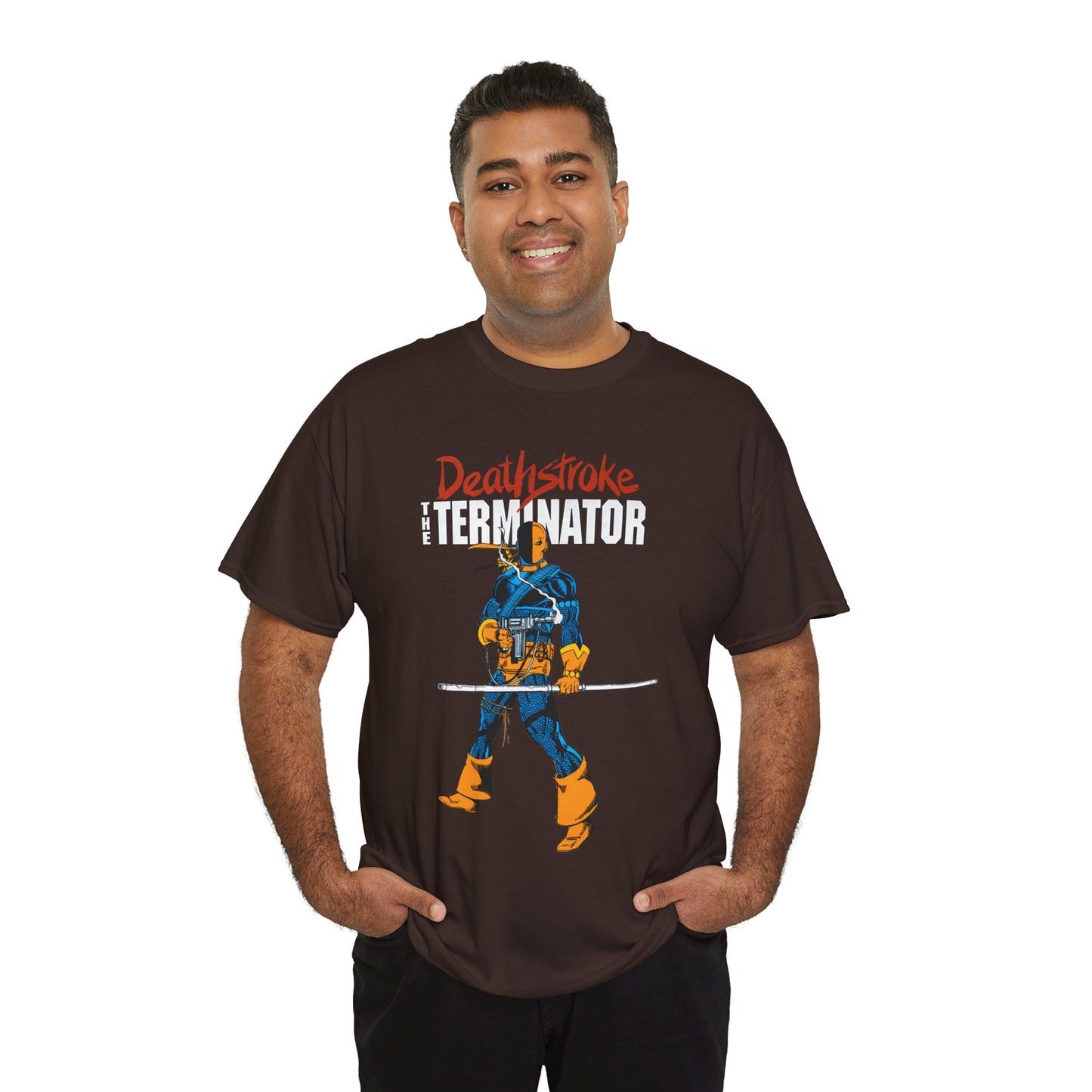 Deathstroke T-Shirt - George Perez Art - New Teen Titans Foe & Mercenary - Slade Wilson, Father of Jericho and Ravager - DC Comics - The Terminator