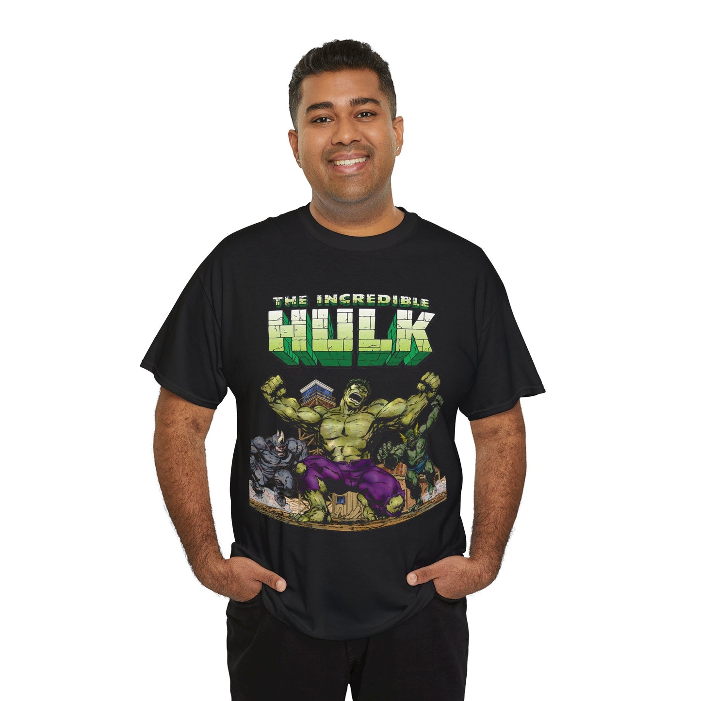 Incredible Hulk T-Shirt - Classic John Byrne Art - Rhino, Abomination - Marvel Comics - Bruce Banner