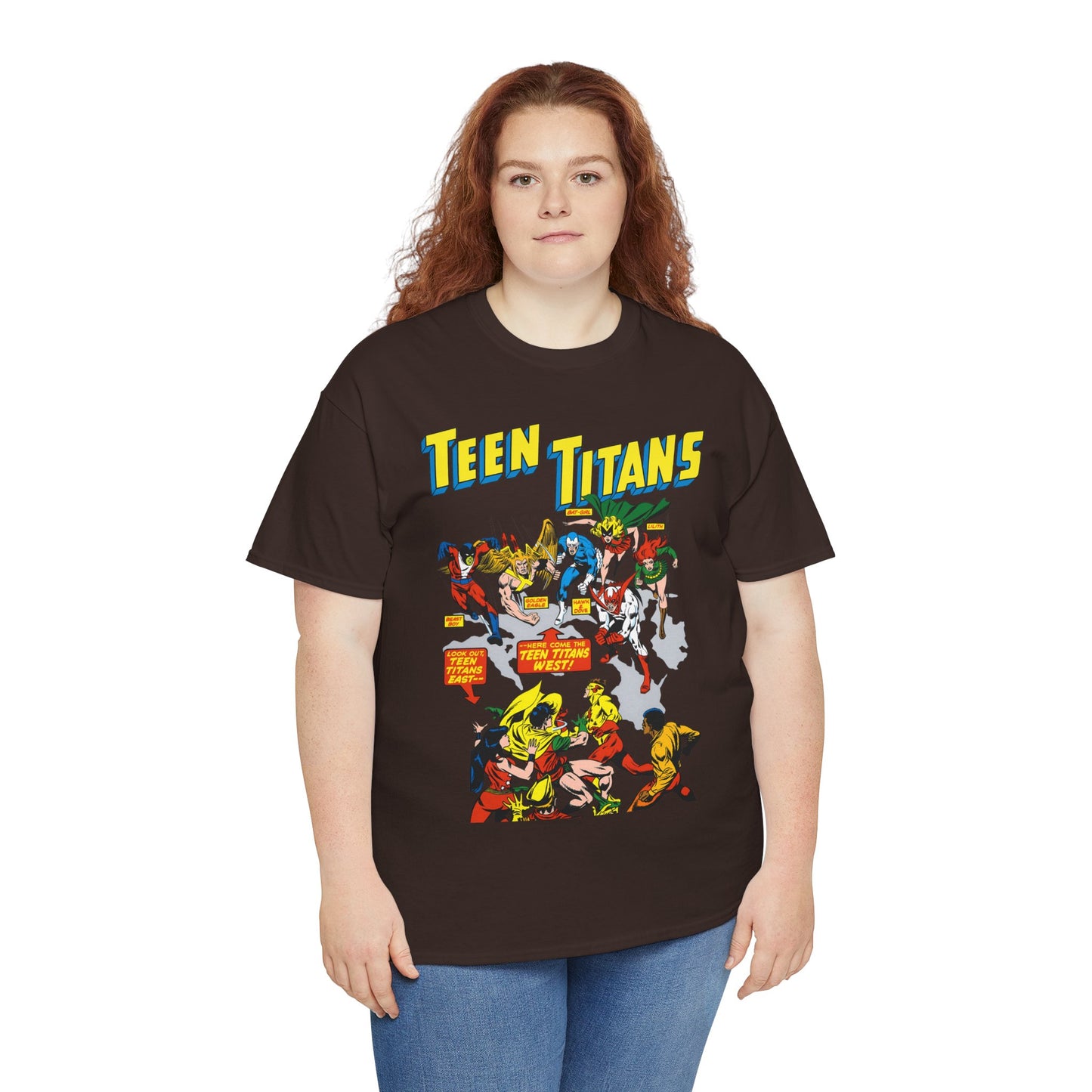 Teen Titans T-Shirt - Rick Buckler Art - Titans West, Lilith, Hawk & Dove, Beast Boy, Golden Eagle - DC Comics