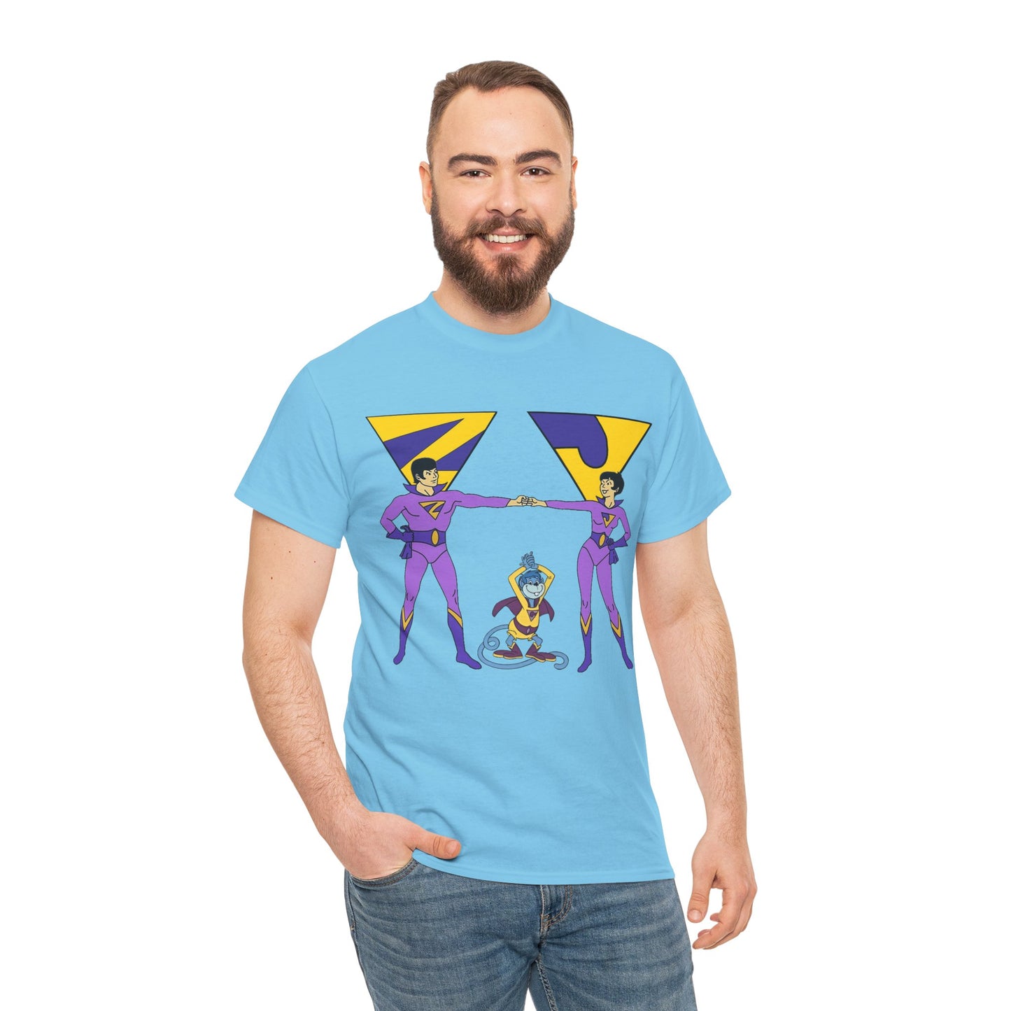 Wonder Twins T-Shirt - Super Friends - Zan & Jayna - Hanna-Barbera Cartoon - DC Comics
