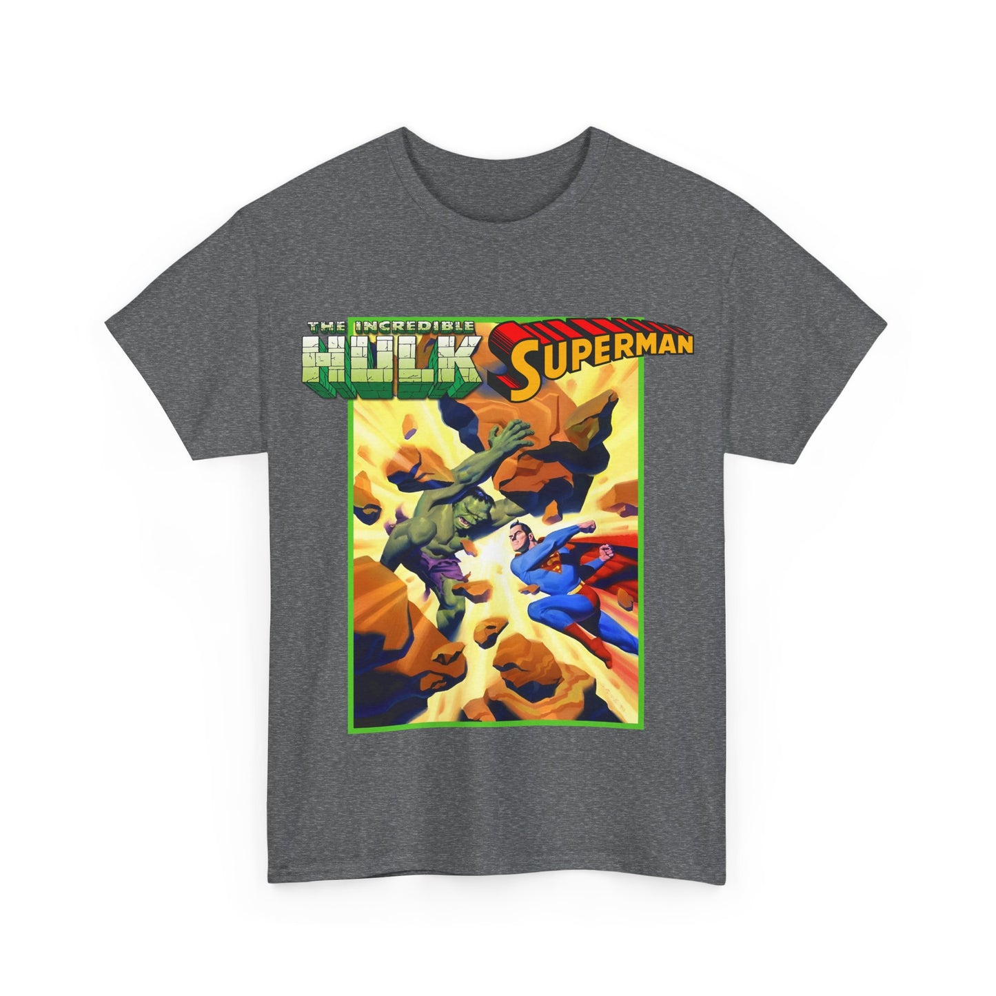 Incredible Hulk Vs Superman T-Shirt - Amazing Steve Rude Art - DC Comics & Marvel 90s Crossover - Bruce Banner, Clark Kent