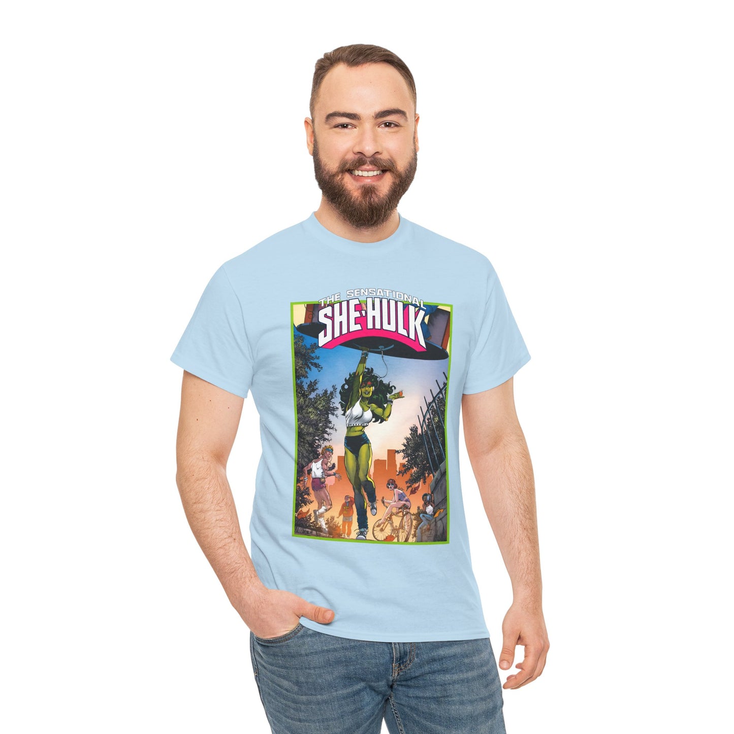 Sensational She-Hulk T-Shirt -John Byrne Poster Art - Jennifer Walters, Hulk's Cousin - Marvel Comics